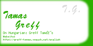 tamas greff business card